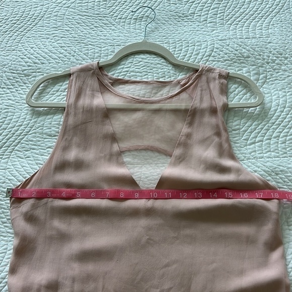 Urban Outfitters Silence + Noise Mini Dress V Neck Mesh Cutout Sleeveless Shift - Picture 11 of 17